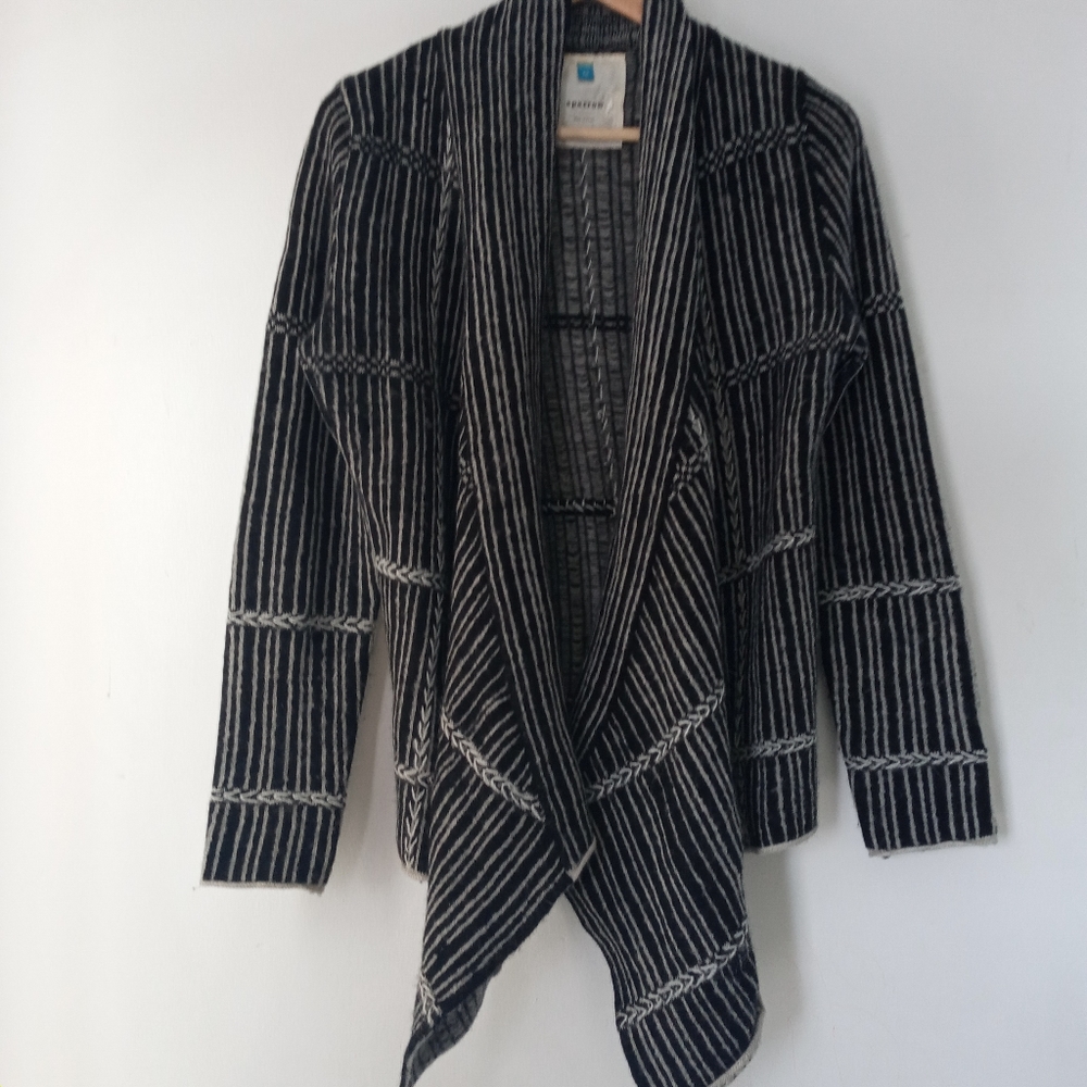 Anthro Sparrow S Lambswool Open Sweater